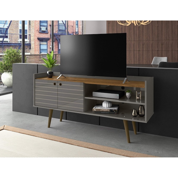 Bogart TV Stand In Grey And Nature
